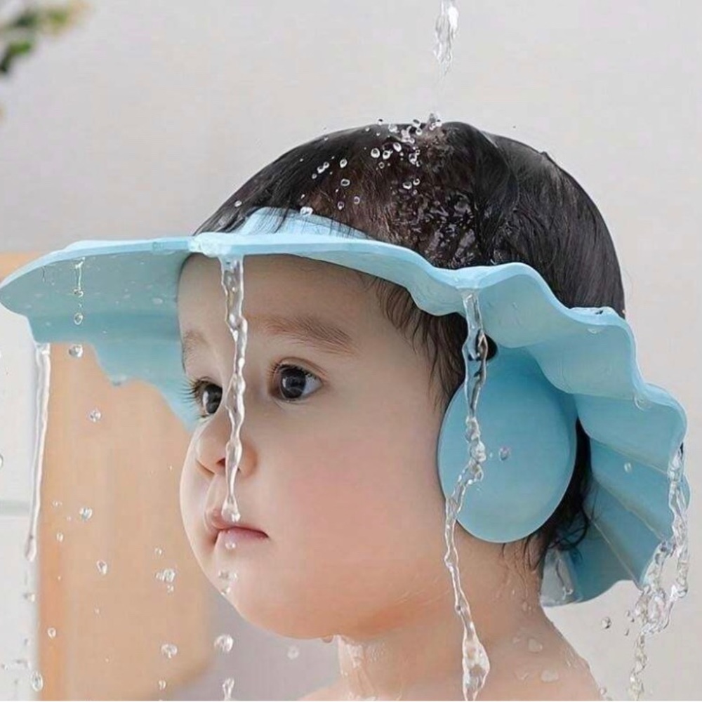 1pc Random Color Adjustable Baby
Bathing Cap with Ear Protection